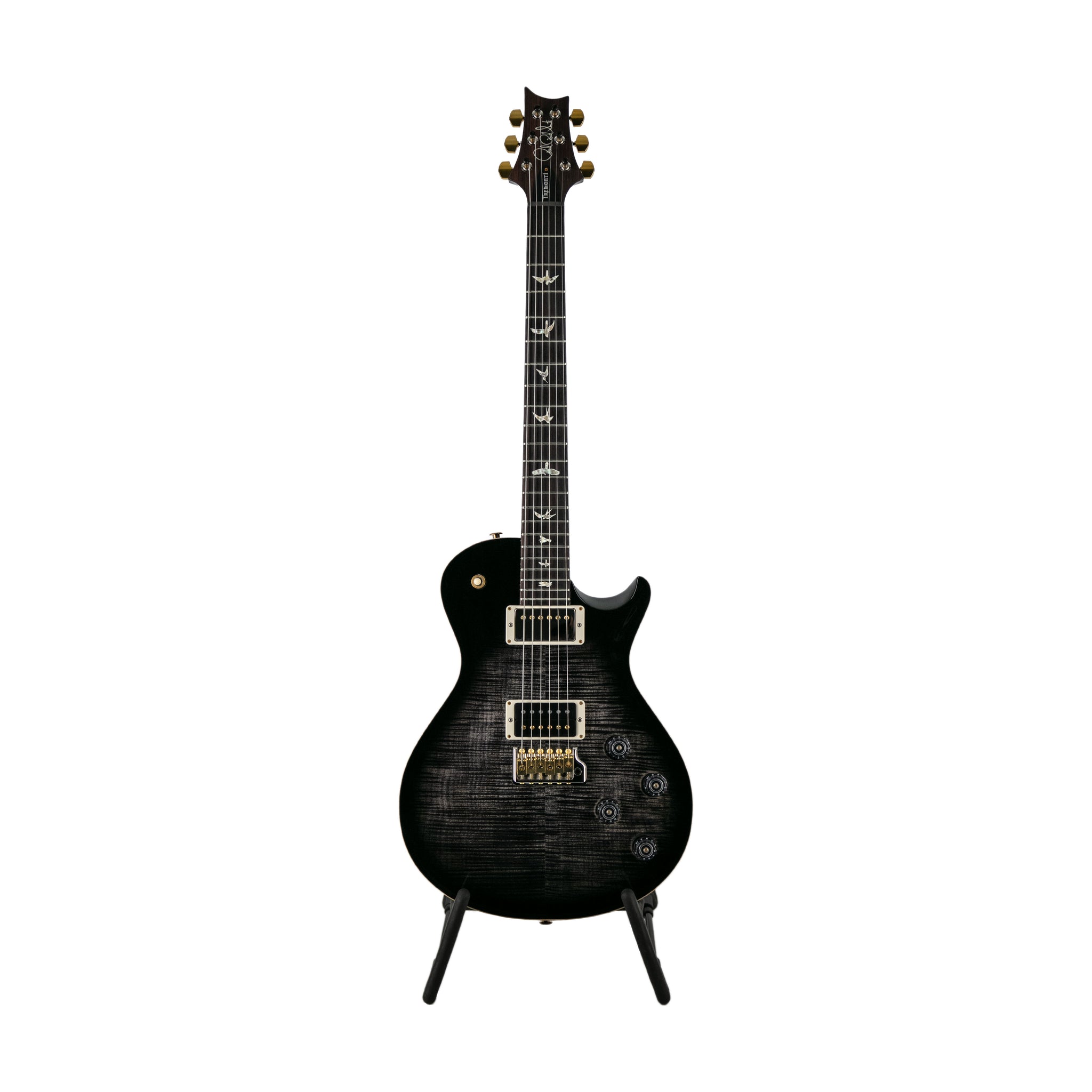 PRS Mark Tremonti Signature Electric Guitar w/ Tremolo, Charcoal Burst 10-Top
