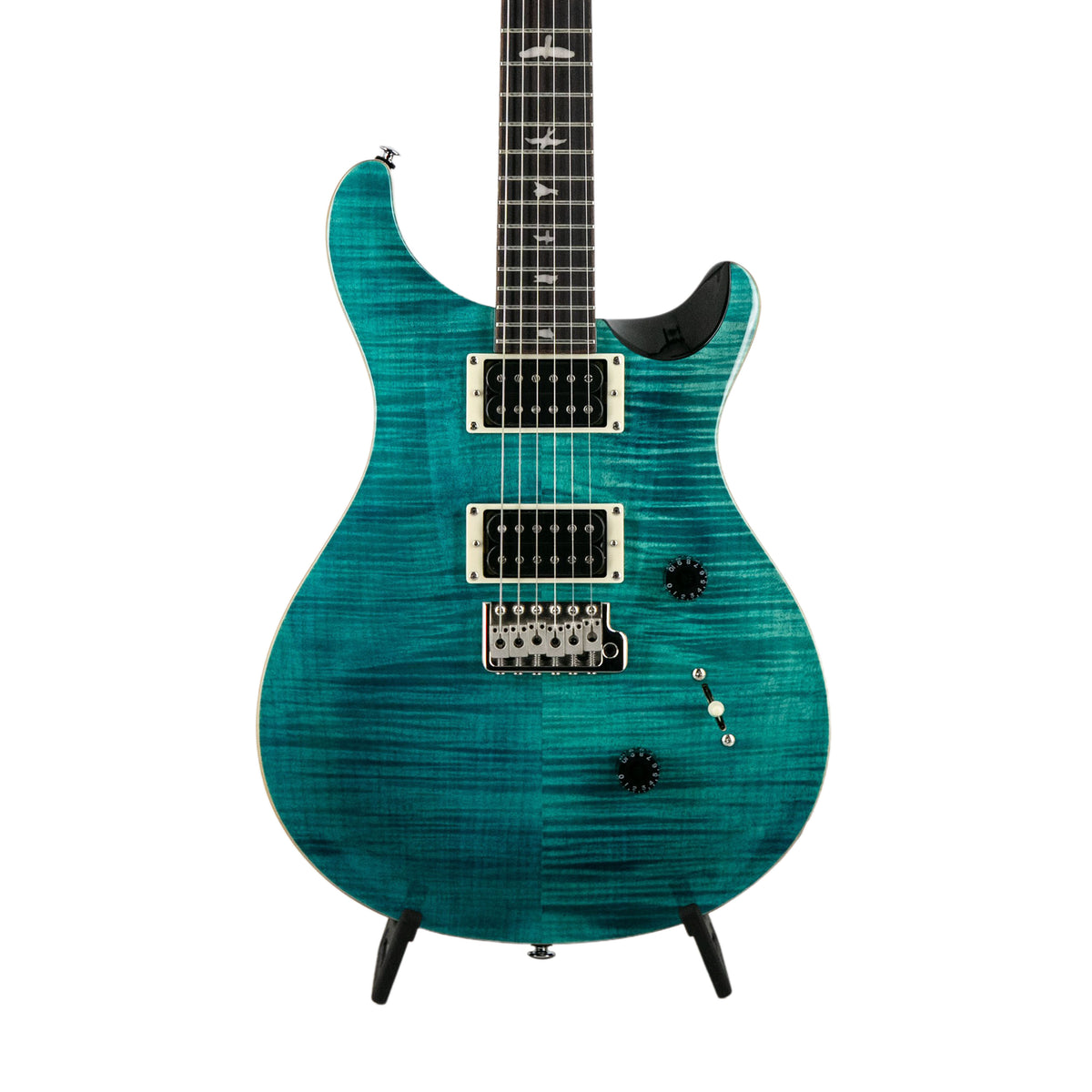 PRS SE Custom 24 Electric Guitar w/Bag, Sapphire & Black Back