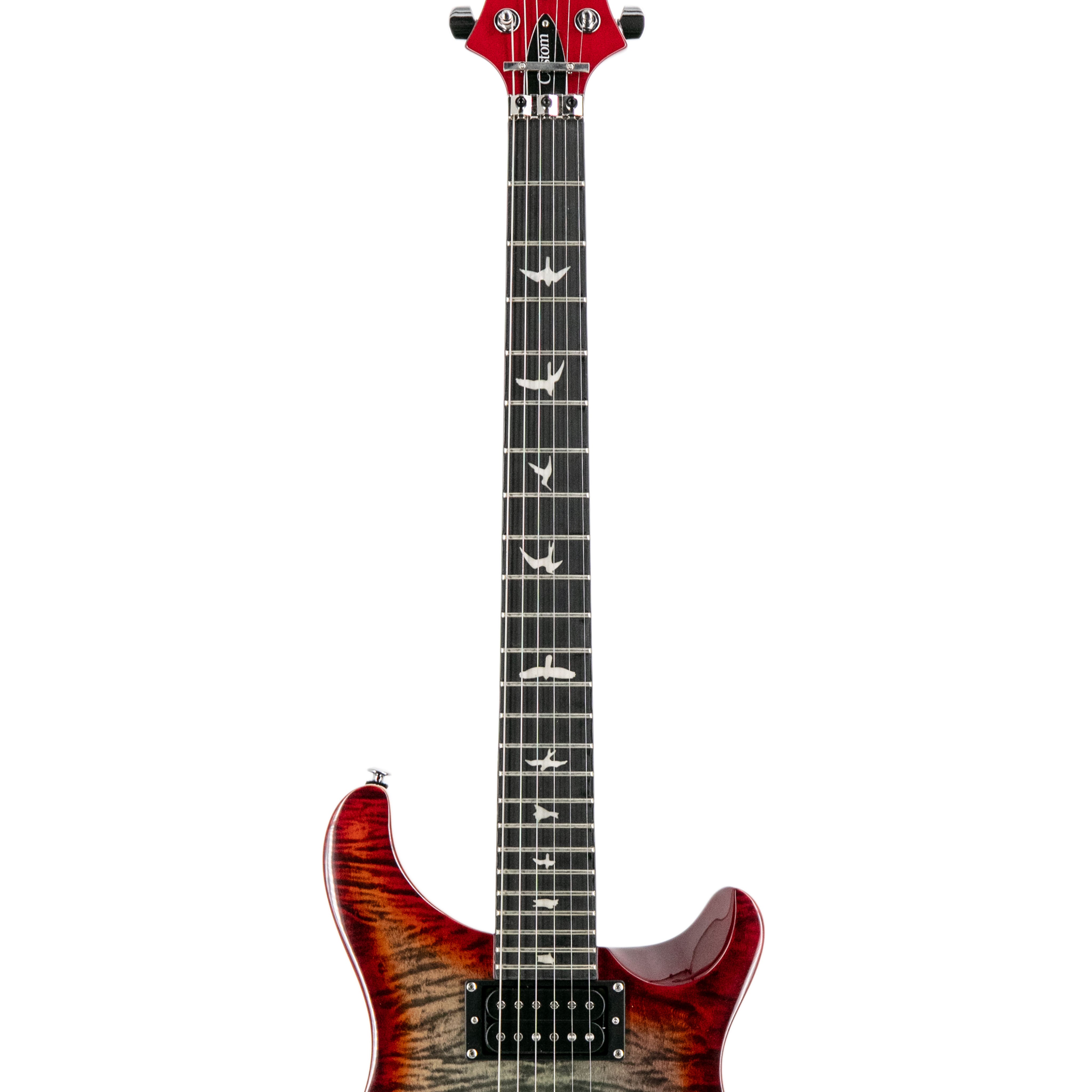 PRS SE Custom 24 Floyd Electric Guitar, Ebony FB, Charcoal Cherry