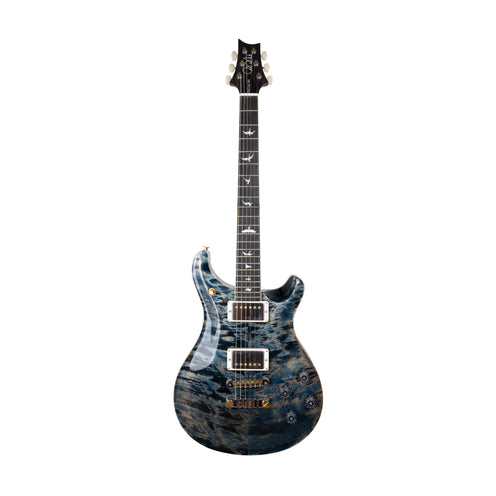 PRS Wood Library McCarty 594 Flame 10-Top Electric Guitar, Custom Color, Faded Blue Jean Smokeburst