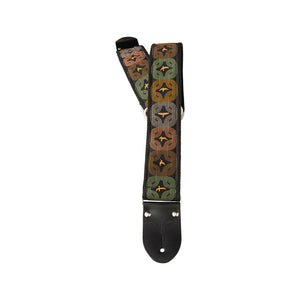 PRS 2 Inch Deluxe Retro Guitar Strap w/Custom Jacquard, Orange Birds
