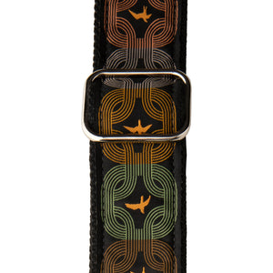 PRS 2 Inch Deluxe Retro Guitar Strap w/Custom Jacquard, Orange Birds