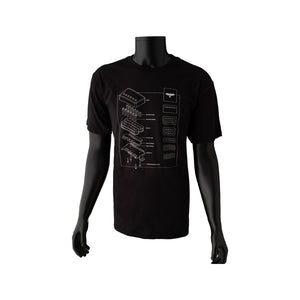 PRS Exploded Pickup Tee, Black