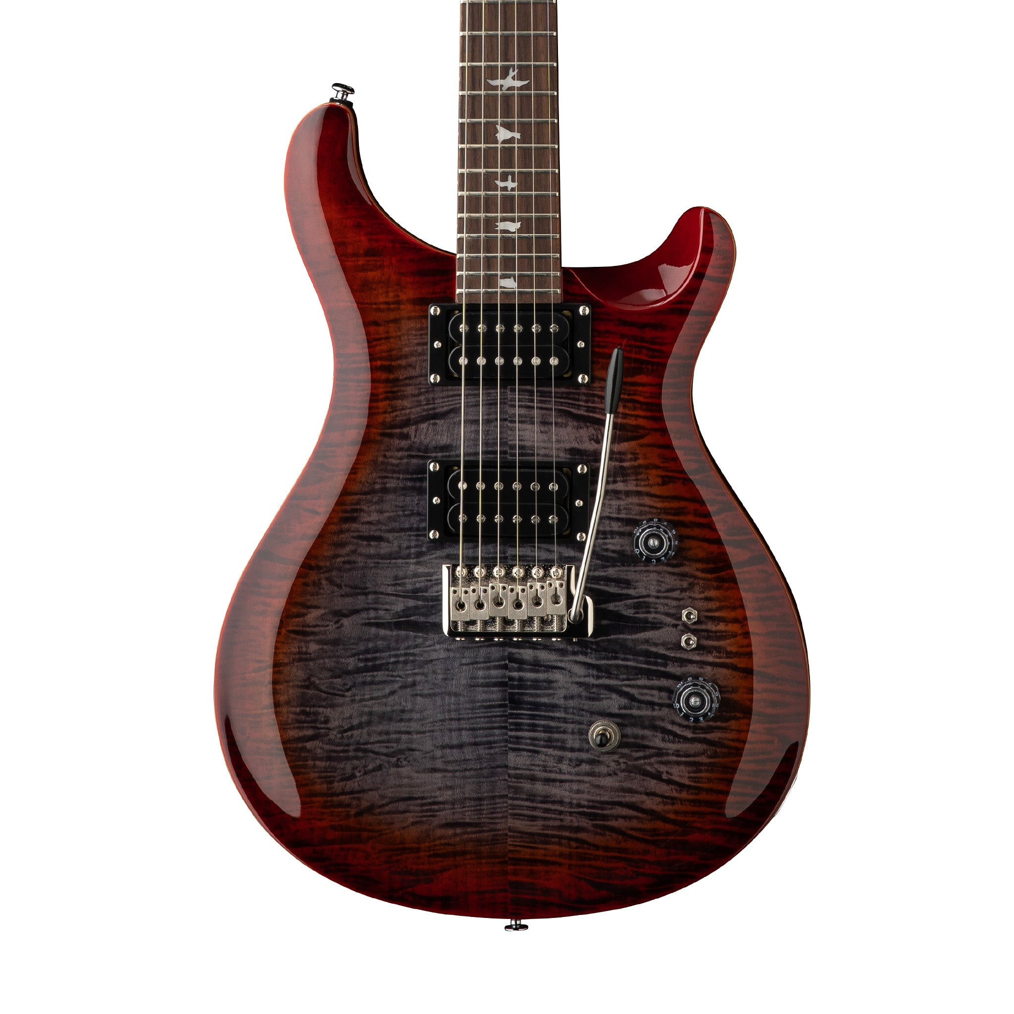 PRS SE Custom 24-08 Electric Guitar, Charcoal Cherry Burst – Swee