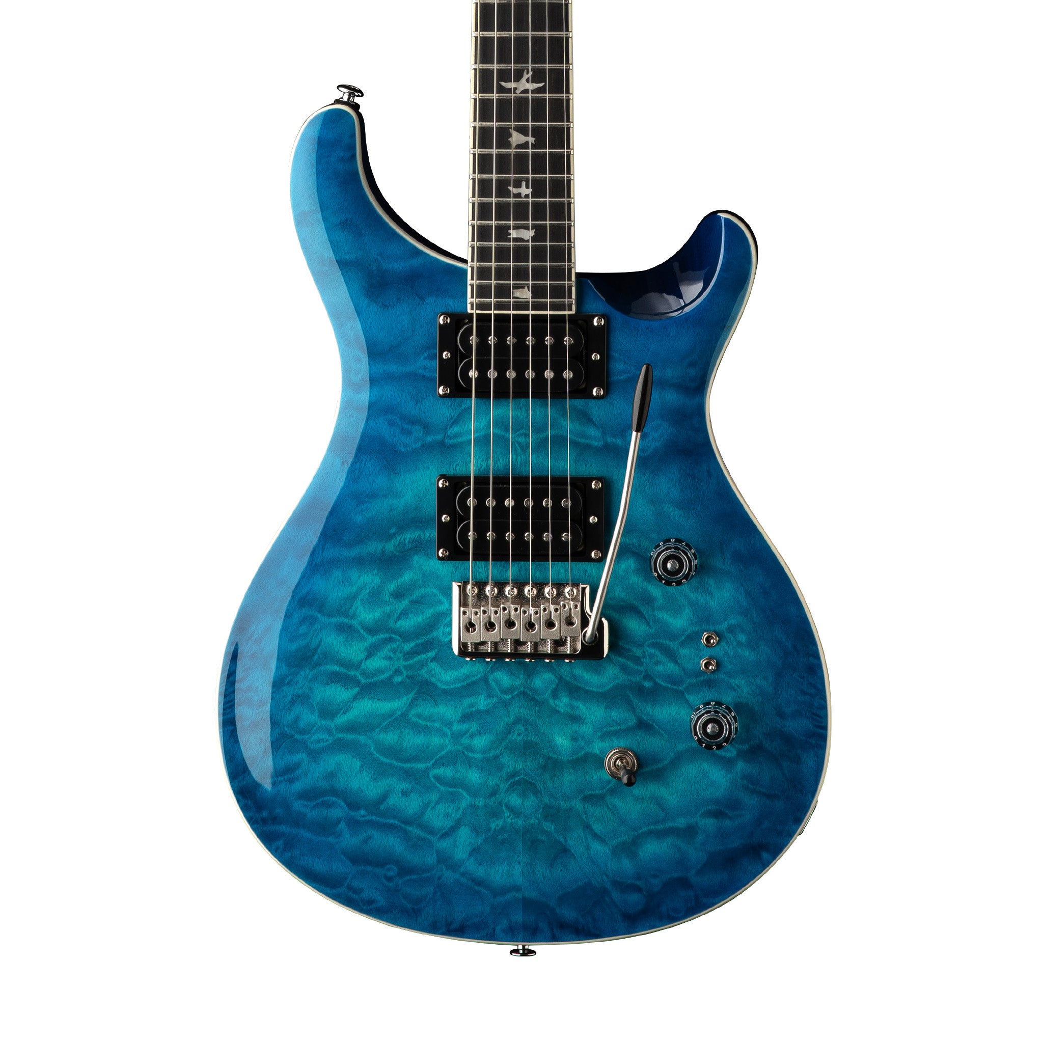 PRS SE Custom 24-08 Quilt Electric Guitar, Lake Blue – Swee Lee