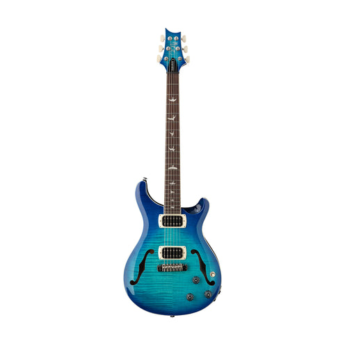 PRS SE Flat Back Hollowbody I Piezo Electric Guitar, Lake Blue