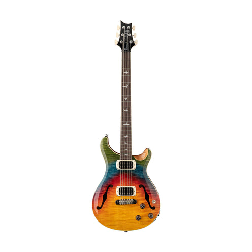 PRS SE Ed Sheeran Flat Back Hollowbody I Baritone Piezo Electric Guitar, Kaleidoscope