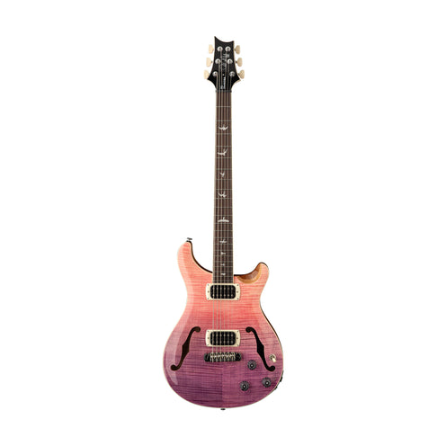 PRS SE Ed Sheeran Flat Back Hollowbody I Baritone Piezo Electric Guitar, Pink Ombre