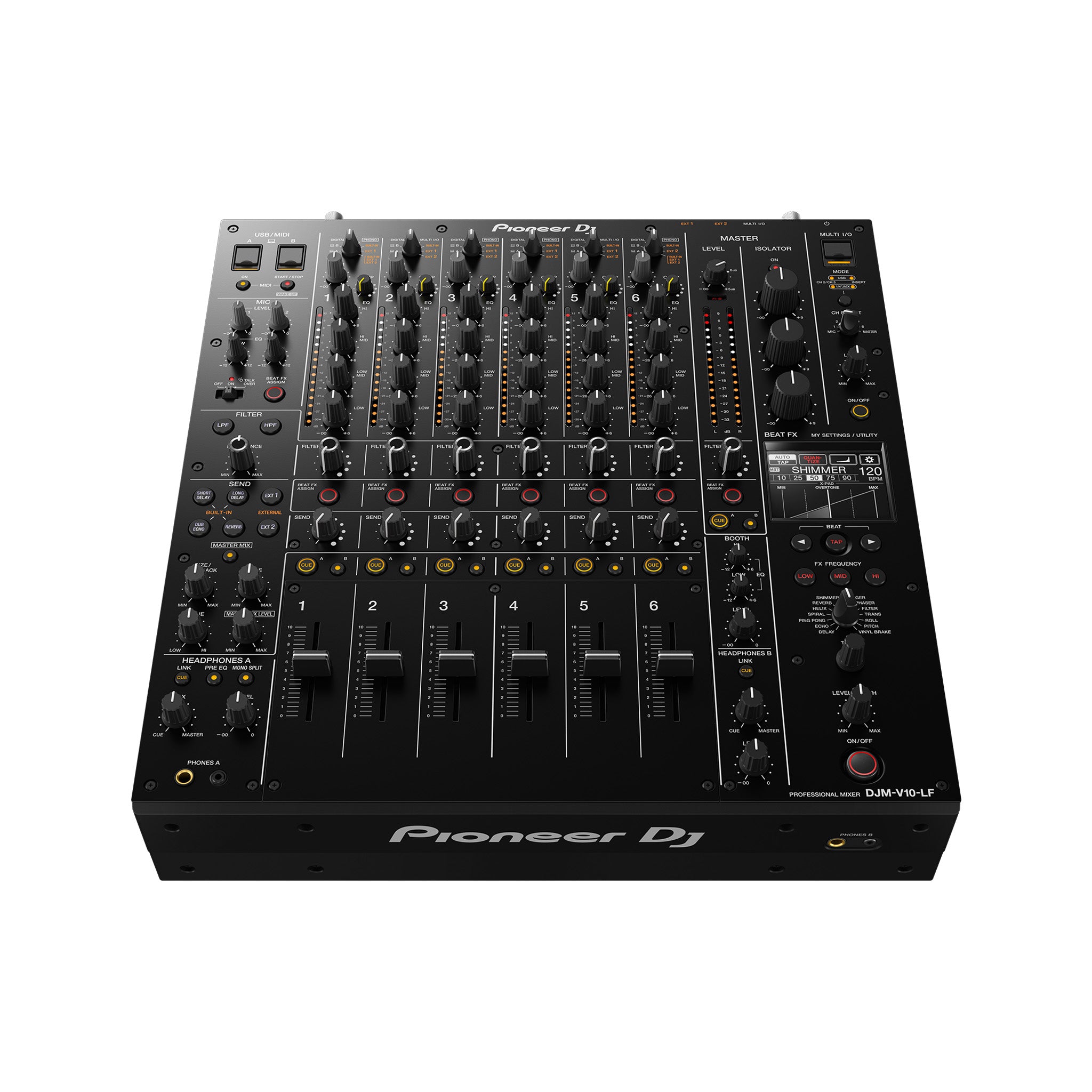 Pioneer DJM-V10-LF 6-Channel Professional DJ Mixer with Long Fader