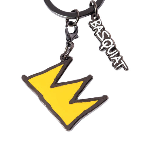 Pintrill Jean-Michel Basquiat Yellow Crown Keyclip Keychain