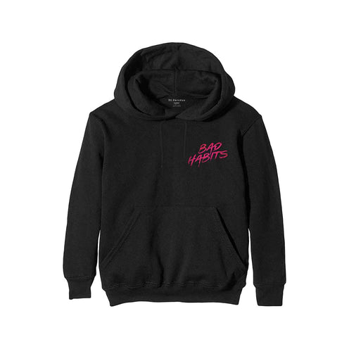 Rockoff Ed Sheeran Unisex Pullover Hoodie: Bad Habits, Back Print, Black