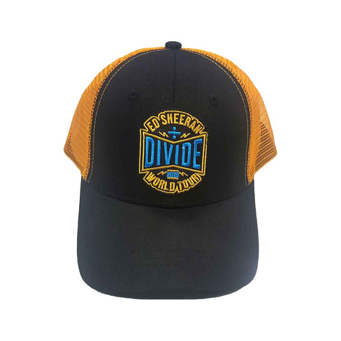 Rockoff Ed Sheeran Unisex Mesh Back Cap: 2019 Divide World Tour, Ex-Tour, Black/White