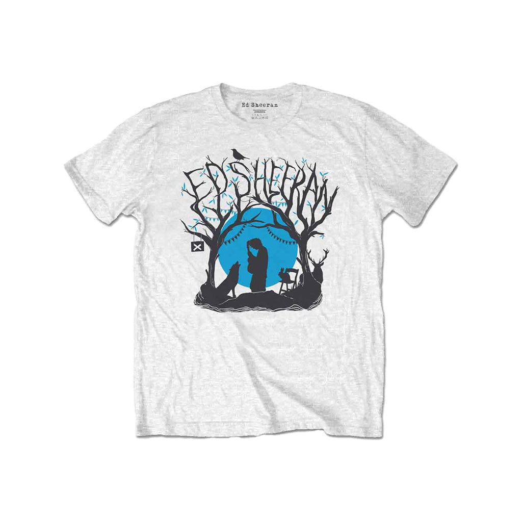 Rockoff Ed Sheeran Unisex T-Shirt: Woodland Gig, White