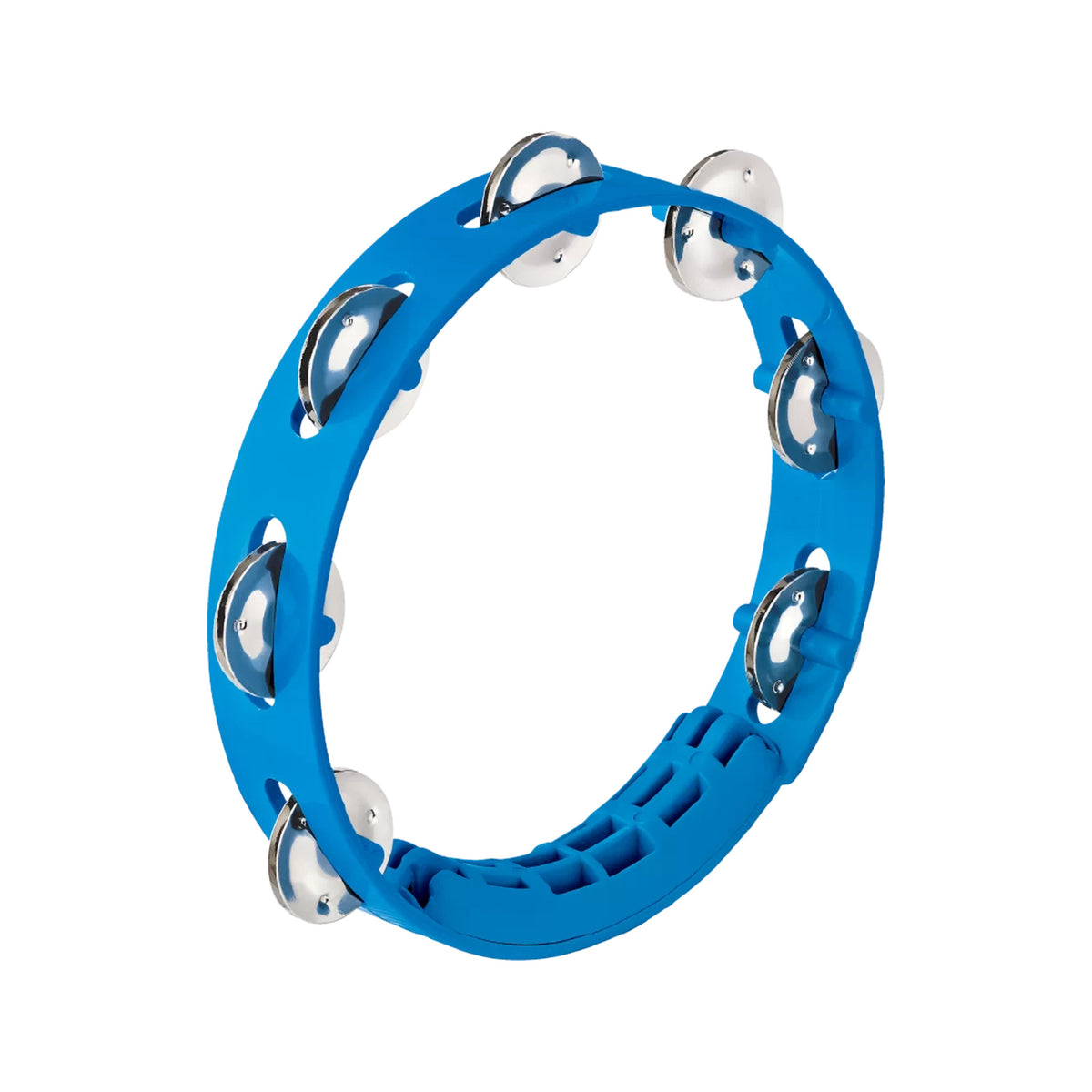 NINO Percussion NINO49SB 8inch Compact ABS Tambourine, 1 Row, Sky