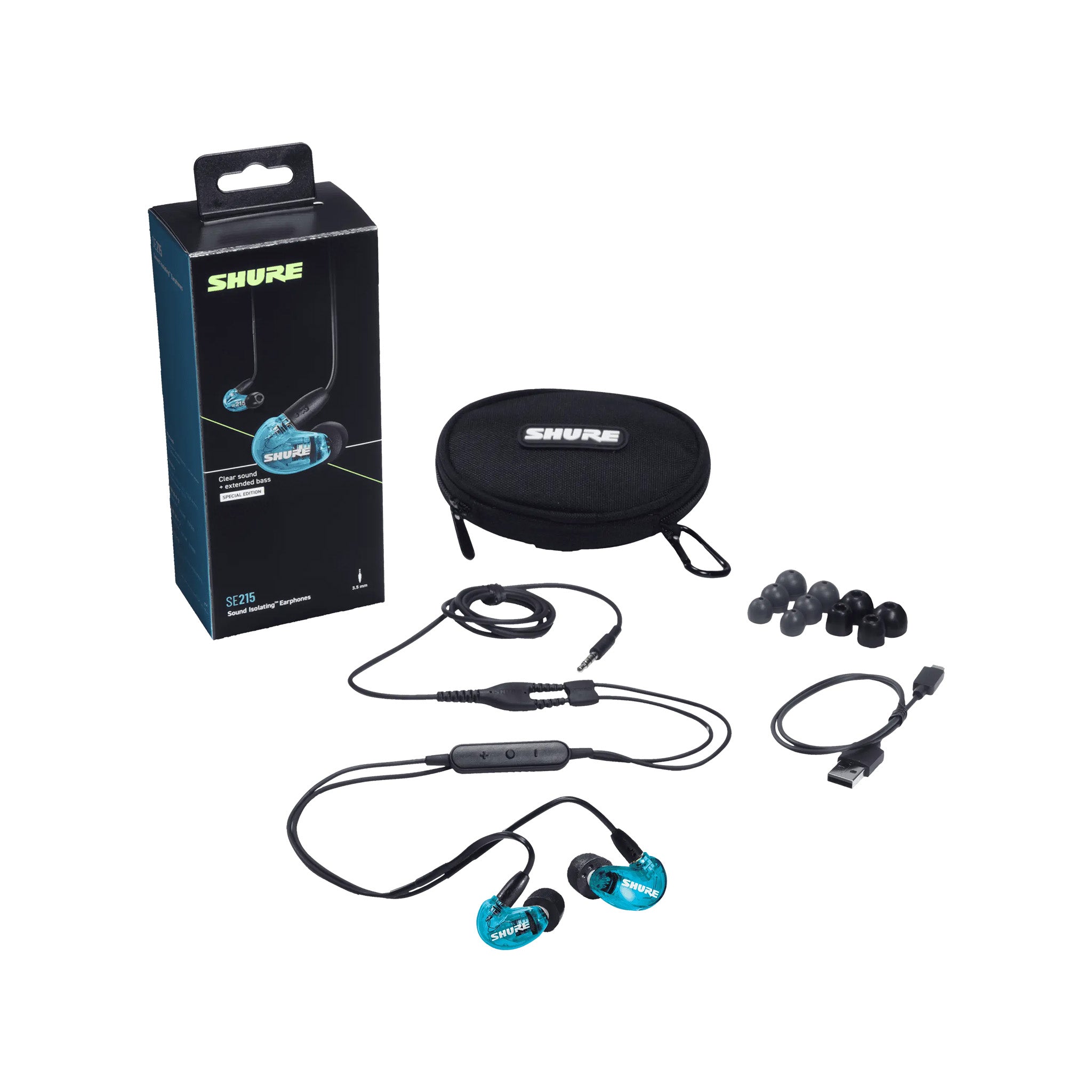 Shure SE215 Sound Isolating Earphones, Blue – Swee Lee Singapore