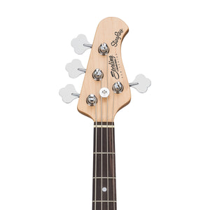 Sterling S.U.B Series RAY4 4-String Electric Bass Guitar, Jatoba FB, Red Ruby Burst Satin (ST-RAY4-RRBS-J1)