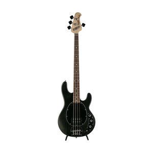Sterling S.U.B Series RAY4 4-String Electric Bass Guitar, Jatoba FB, Trans Black Satin