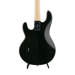 Sterling S.U.B Series RAY4 4-String Electric Bass Guitar, Jatoba FB, Trans Black Satin
