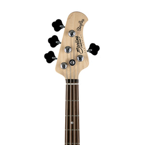 Sterling S.U.B Series RAY4 4-String Electric Bass Guitar, Jatoba FB, Trans Black Satin