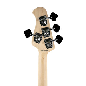 Sterling S.U.B Series RAY4 4-String Electric Bass Guitar, Jatoba FB, Trans Black Satin