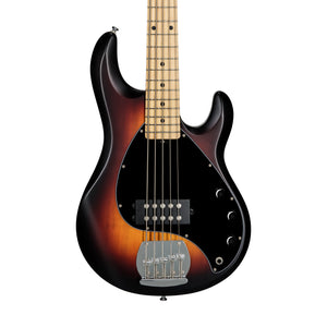 Sterling S.U.B Series RAY5 5-String Electric Bass Guitar, Maple FB, Vintage Sunburst Satin