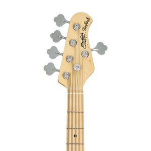 Sterling S.U.B Series RAY5 5-String Electric Bass Guitar, Maple FB, Vintage Sunburst Satin