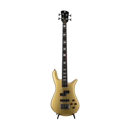Spector Euro 4-String Classic Electric Bass Guitar, Solid Metallic Gold Gloss