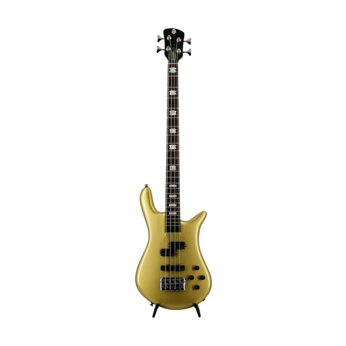 Spector Euro 4-String Classic Electric Bass Guitar, Solid Metallic Gold Gloss
