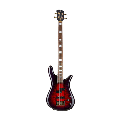 Spector Icon NS-2 Neck-Thru 4-String Electric Bass Guitar, Purple Cherry