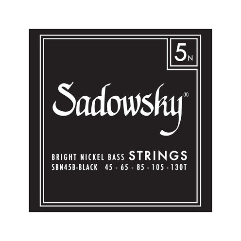 Sadowsky Black Label Nickel 5-String Bass String Set, 045-130