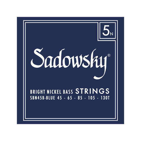 Sadowsky Blue Label Nickel 5-String Bass String Set, 045-130