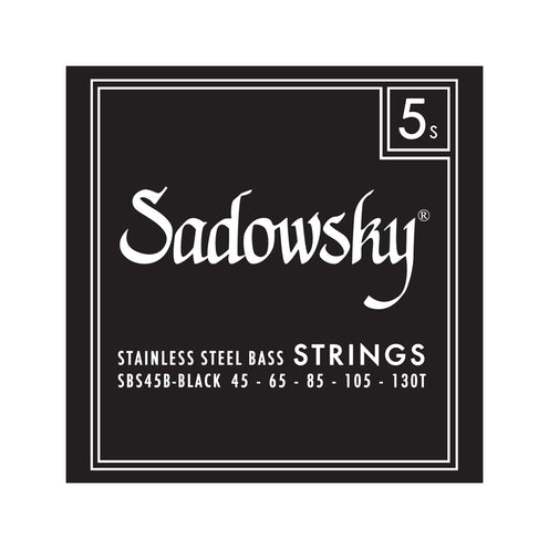 Sadowsky Black Label Stainless Steel 5-String Bass String Set, 045-130