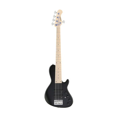 Sadowsky MetroLine 24-Fret Single Cut 5-Str Bass, Swamp Ash Body, Maple FB, Solid Black Satin