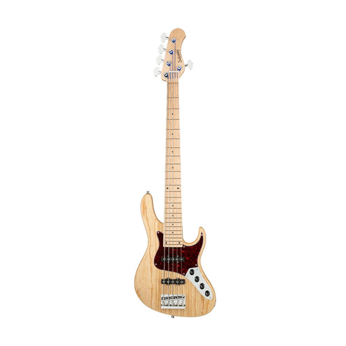 Sadowsky MetroLine 24-fret Vintage 5-String Swamp Ash Body J/J Bass, Natural Transparent Satin