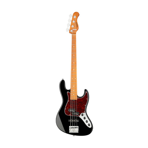 Sadowsky MetroExpress 21-Fret Hybrid 4-String P/J Bass, Roasted Maple FB, Solid Black High Polish