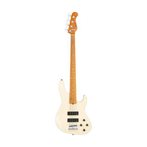 Sadowsky MetroExpress 24-Fret Modern 4-String Bass, Roasted Maple FB, Olympic White High Polish