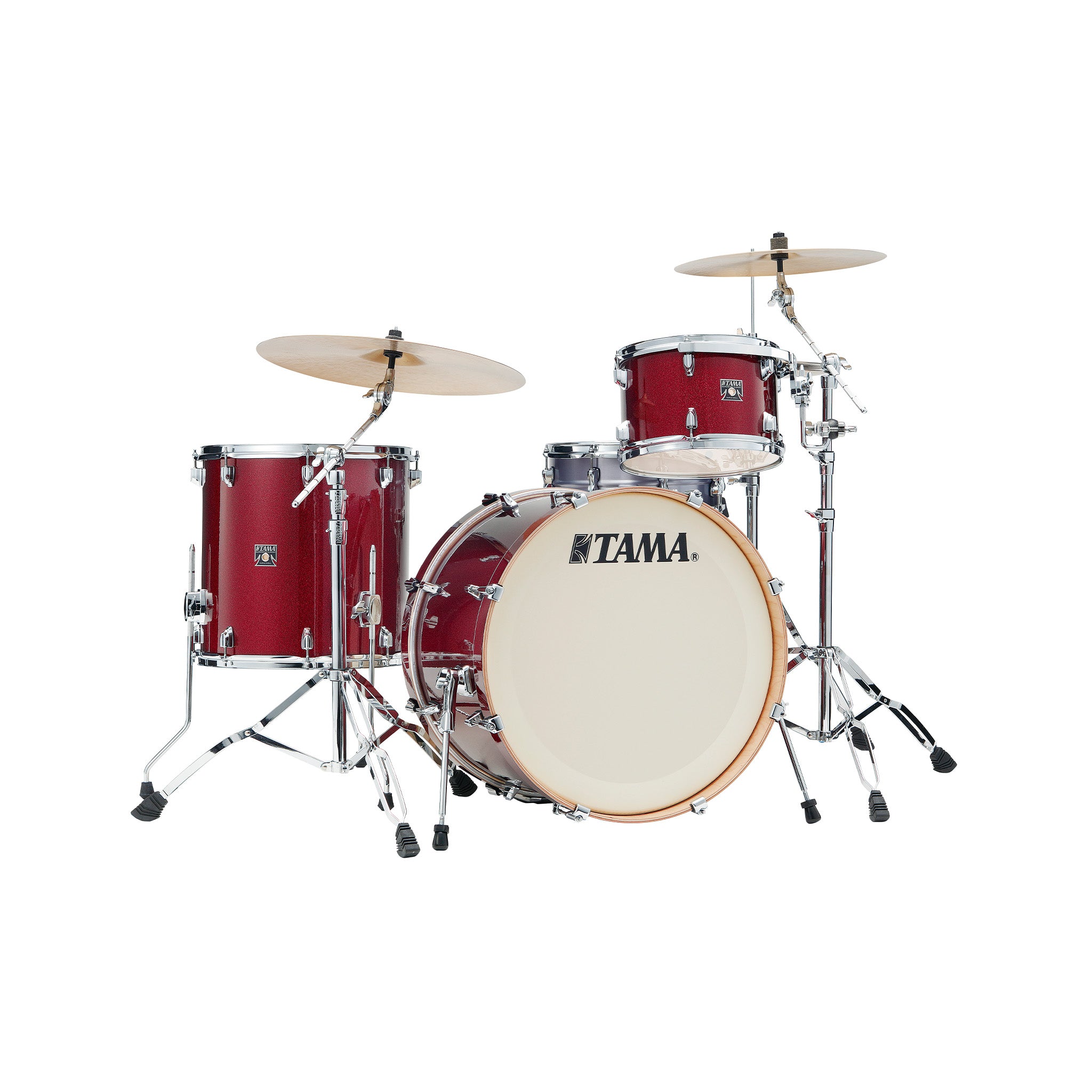 TAMA CK32RZS-DRP Superstar Classic Maple 3-Piece Drum Shell Kit, Dark Red Sparkle