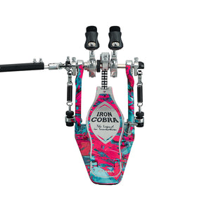 TAMA HP900PWMCS Limited Iron Cobra 900 Marble Coral Swirl Power Glide Twin Pedal w/Case