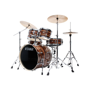 TAMA IP50H6W-CTW Imperialstar Drum 5-Piece Drum Kit w/Hardware+Throne, Coffee Teak Wrap