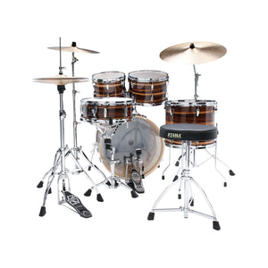 TAMA IP50H6W-CTW Imperialstar Drum 5-Piece Drum Kit w/Hardware+Throne, Coffee Teak Wrap