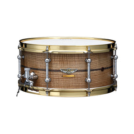 TAMA TLGCA1465S-OCA 6.5x14in Ltd Edt Star Reserve 8mm Solid Curly Ash Snare Drum, Oiled Curly Ash