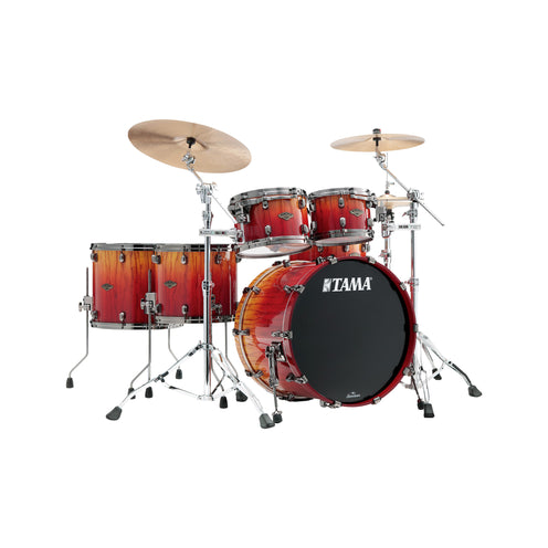 TAMA WBS52RZBBS-VBF Starclassic Walnut Birch 5-piece Limited Drum Kit, Vermillion Bosse Fonce Fade