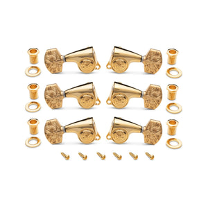 Taylor Gotoh Luxury Acoustic Guitar Tuners, 1:21, 6-String, Polished Gold