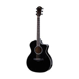 Taylor 214ce-BLK Plus Grand Auditorium Maple/Spruce Acoustic Guitar w/Case, Black