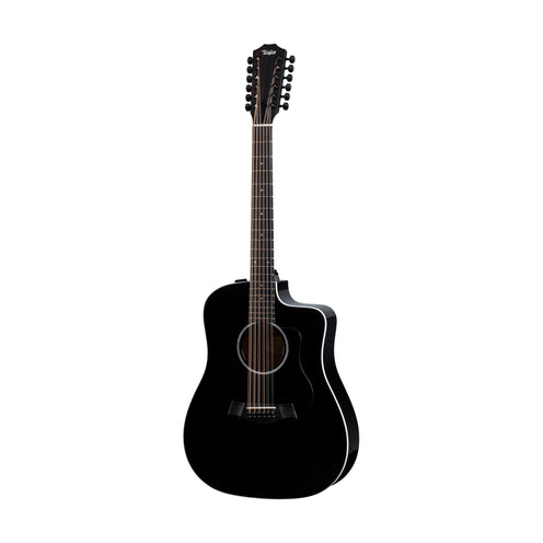 Taylor 250ce Plus 12-string Acoustic-Electric Guitar w/Case, Black