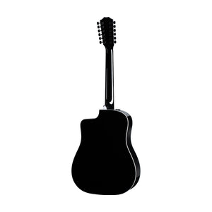 Taylor 250ce Plus 12-string Acoustic-Electric Guitar w/Case, Black