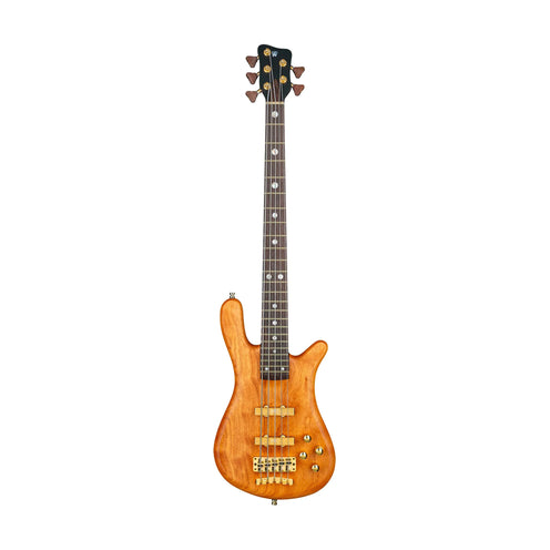 Warwick Masterbuilt 5-String Streamer Stage II Bass Guitar w/Gold Hardware, Natural Oil Finish
