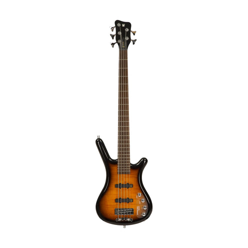 Warwick RockBass Corvette Basic 5-String Bass Guitar, Almond Sunburst Transparent High Polish