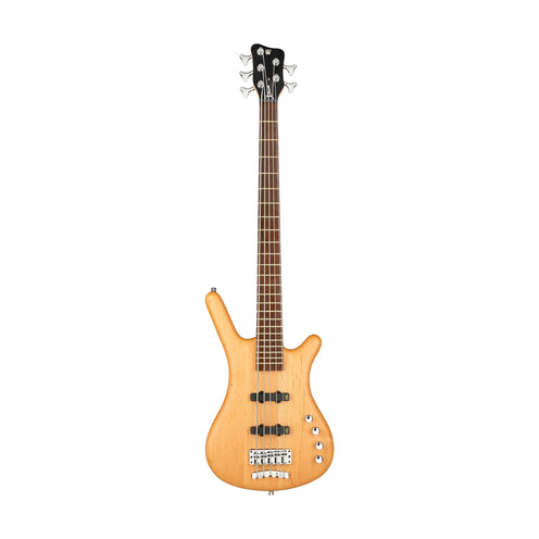 Warwick RockBass Corvette Basic 5-String Bass Guitar, Natural Transparent Satin