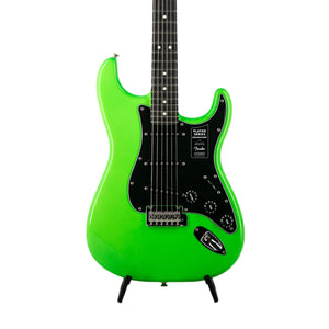 Fender Player Stratocaster Electric Guitar, Ebony Fretboard, Neon Green, MX2203XXXX